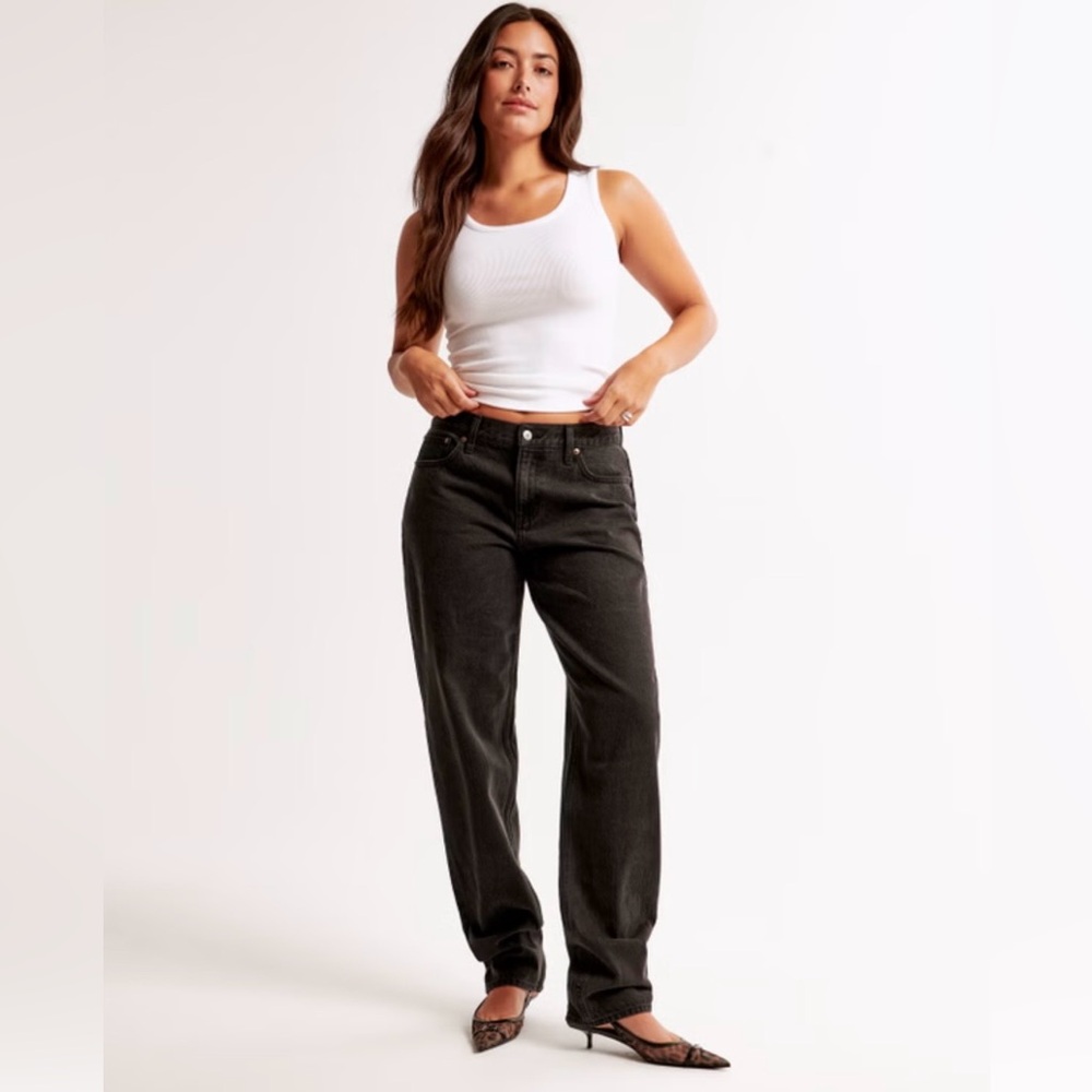 Abercrombie & Fitch Low Rise Stacked Taper Jean, Size 28